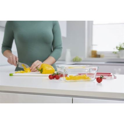 Tefal - Контейнер за храна 0,85 l MSEAL GLASS червен/стъкло