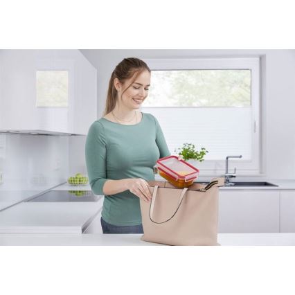 Tefal - Контейнер за храна 0,85 l MSEAL GLASS червен/стъкло