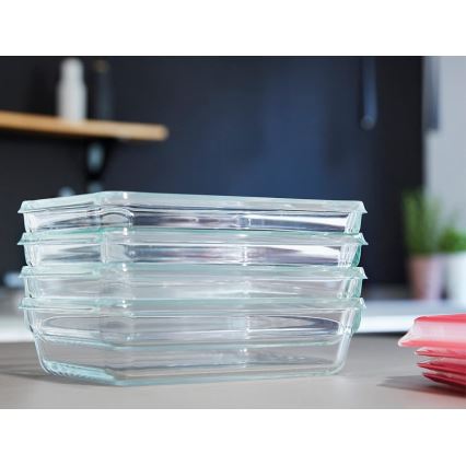 Tefal - Контейнер за храна 1,3 l MSEAL GLASS червен/стъкло