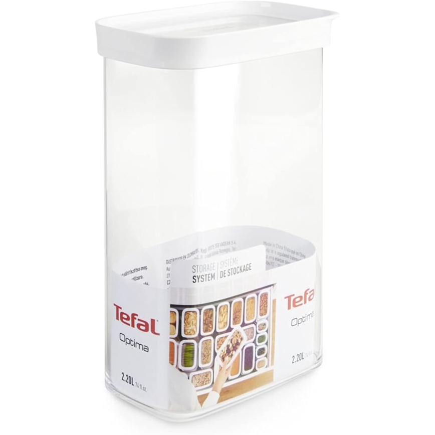 Tefal - Контейнер за храна 2,2 l OPTIMA бял/прозрачен