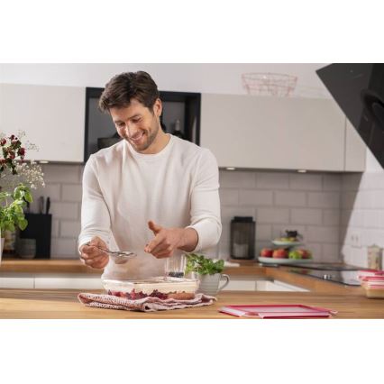Tefal - Контейнер за храна 2 l MSEAL GLASS червен/стъкло