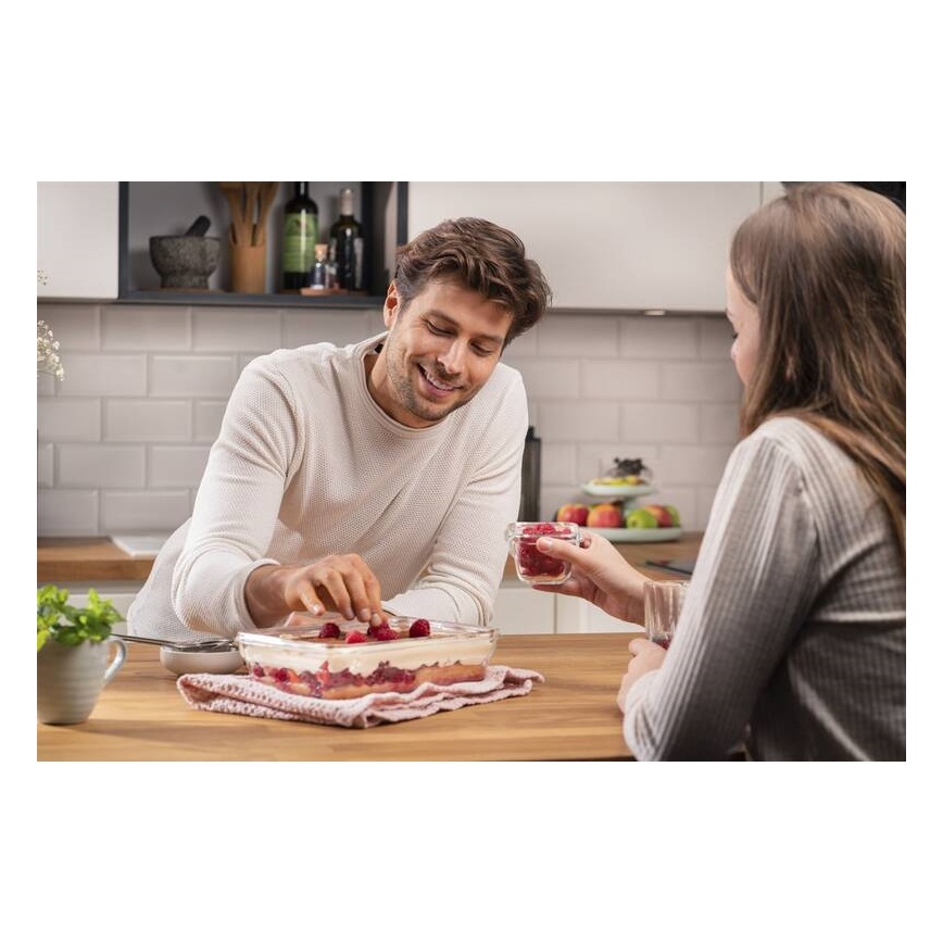 Tefal - Контейнер за храна 2 l MSEAL GLASS червен/стъкло