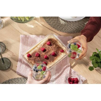 Tefal - Контейнер за храна 2 l MSEAL GLASS червен/стъкло