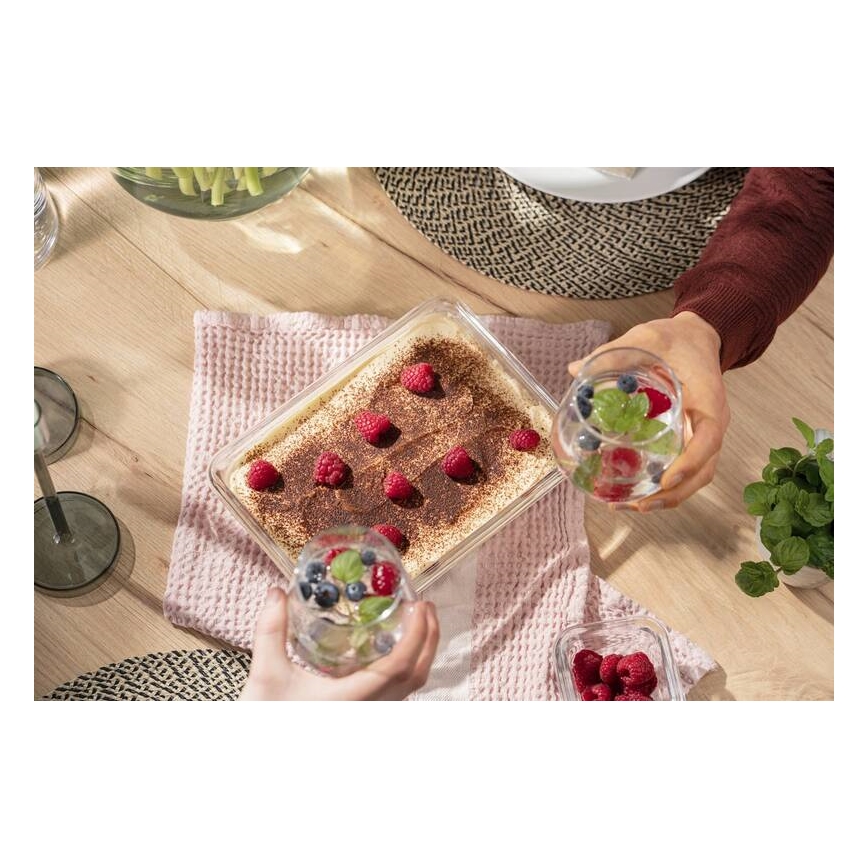 Tefal - Контейнер за храна 2 l MSEAL GLASS червен/стъкло