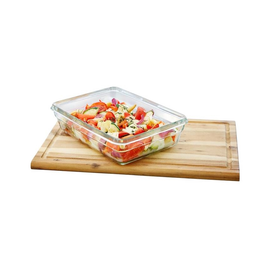 Tefal - Контейнер за храна 3 l MSEAL GLASS червен/стъкло
