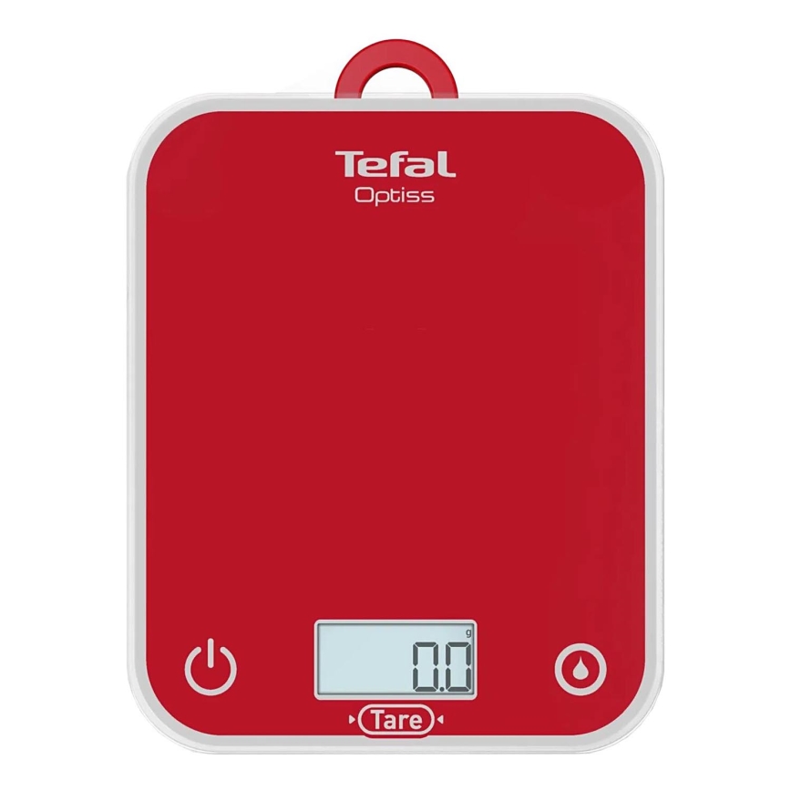 Tefal - Кухненска везна OPTISS 2xAAA червен