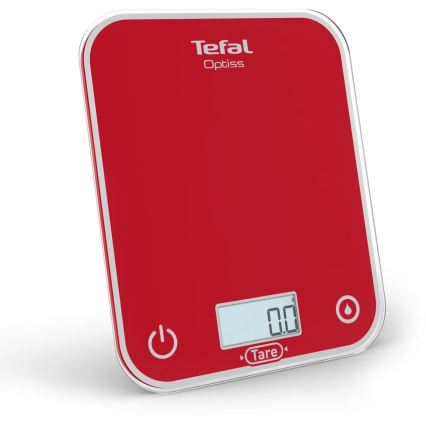 Tefal - Кухненска везна OPTISS 2xAAA червен