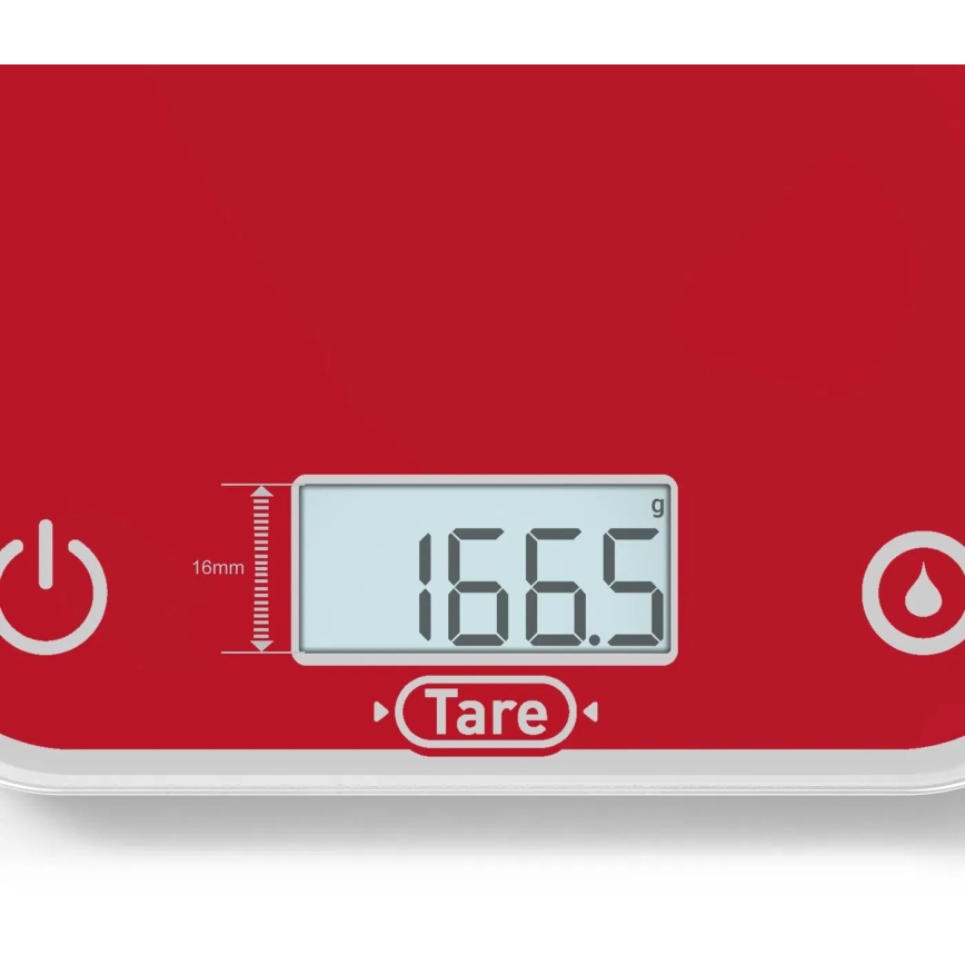 Tefal - Кухненска везна OPTISS 2xAAA червен