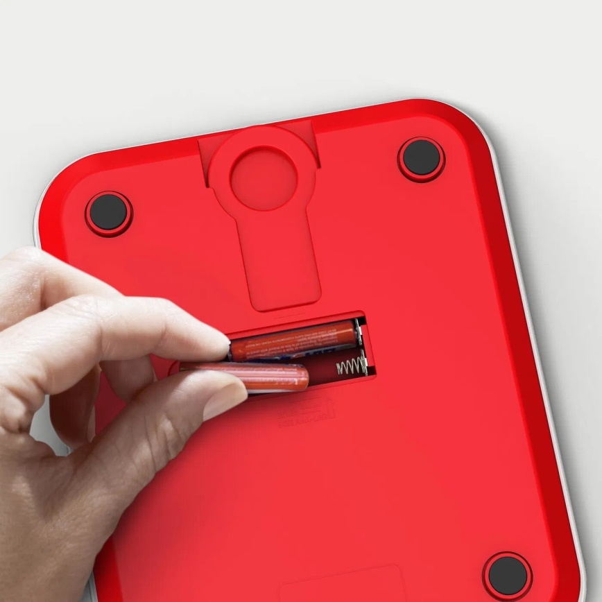 Tefal - Кухненска везна OPTISS 2xAAA червен