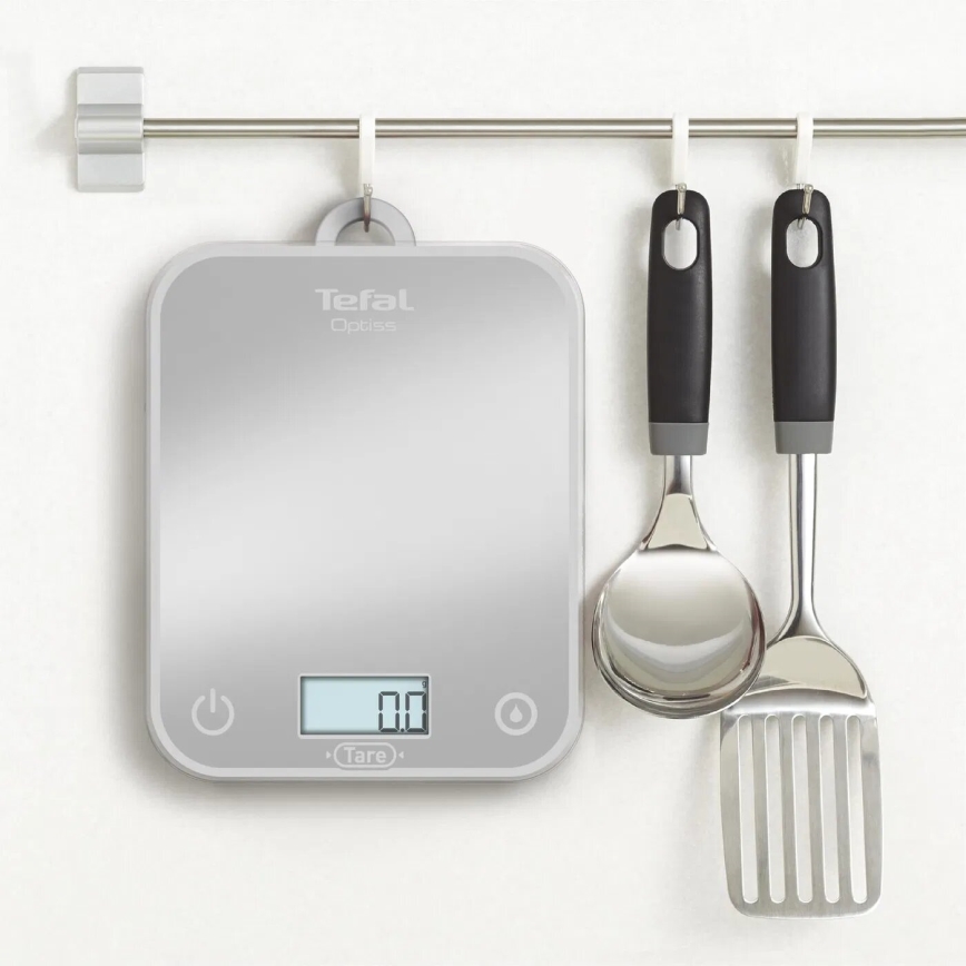 Tefal - Кухненска везна OPTISS 2xAAA сив