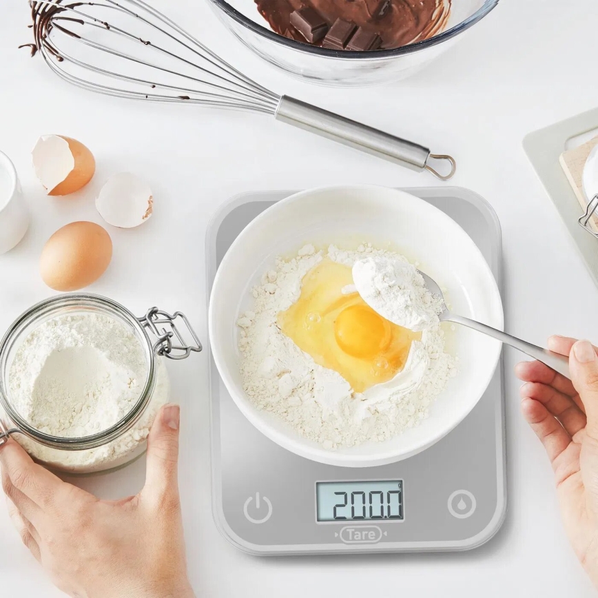 Tefal - Кухненска везна OPTISS 2xAAA сив
