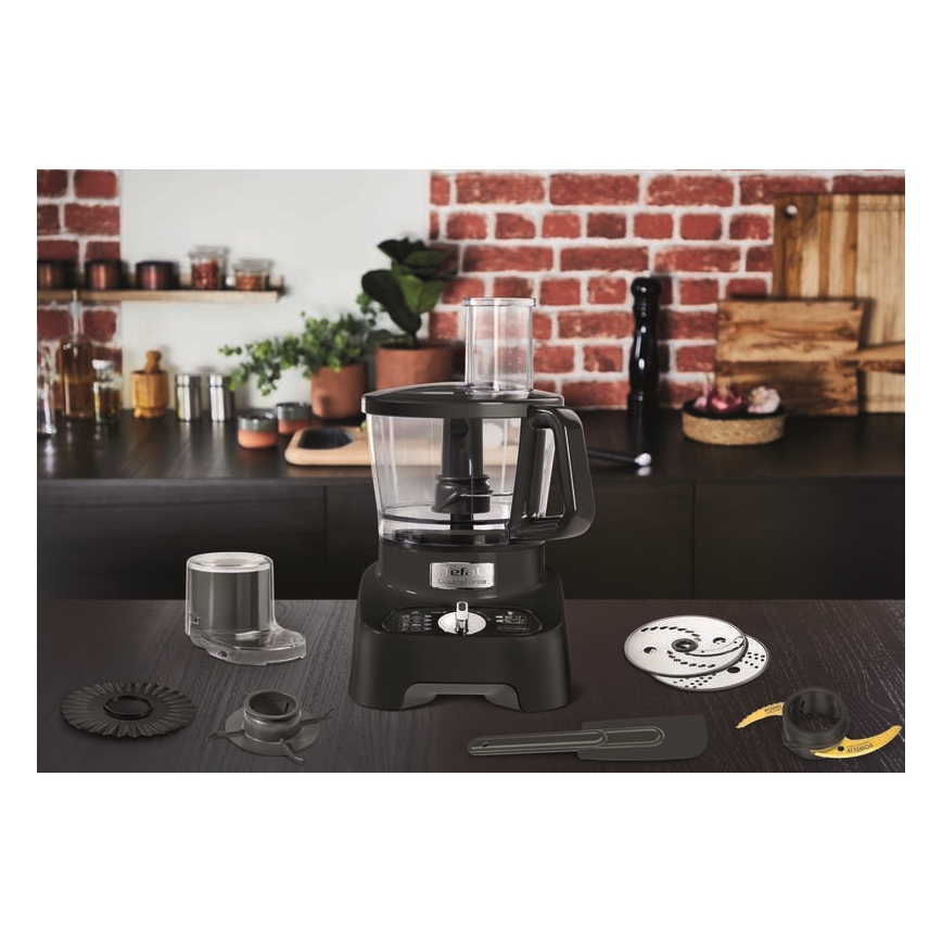 Tefal - Кухненски робот DOUBLE FORCE 1000W/230V черен