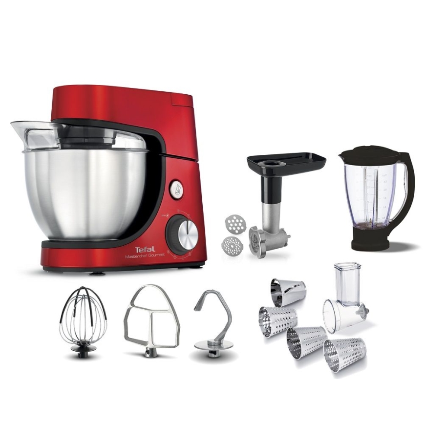 Tefal - Кухненски робот MASTERCHEF GOURMET 1100W/230V червен