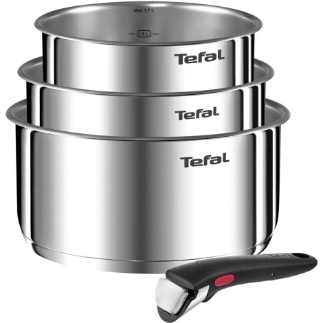 Tefal - Комплект готварски съдове 4 бр. INGENIO EMOTION неръждаем