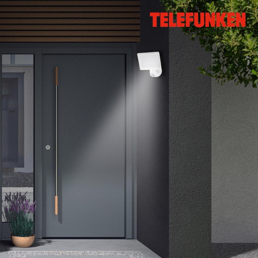 Telefunken 304406TF - LED Екстериорен прожектор за стена със сензор LED/20W/230V IP44