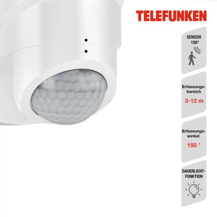 Telefunken 304406TF - LED външен стенен прожектор със сензор, 20W/230V, IP44