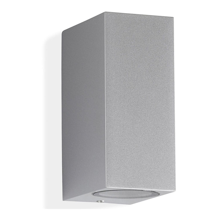 Telefunken 307004TF - LED Екстериорен аплик 2xGU10/5W/230V IP44 сребрист