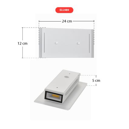 Telefunken 307706TF - LED Екстериорен аплик 2xLED/3W/230V IP44 бял