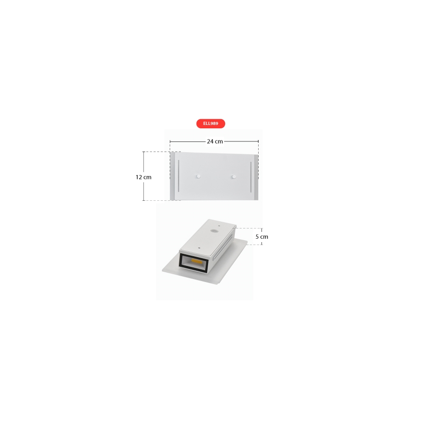 Telefunken 307706TF - LED Екстериорен аплик 2xLED/3W/230V IP44 бял