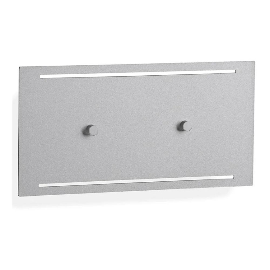 Telefunken 307804TF - LED Екстериорен аплик 2xLED/3,5W/230V IP44 сребрист