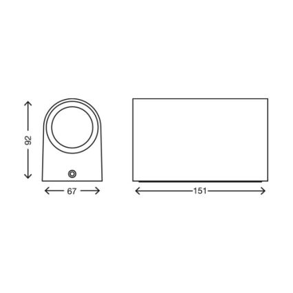 Telefunken 308006TF - LED Екстериорен аплик 2xGU10/5W/230V IP44