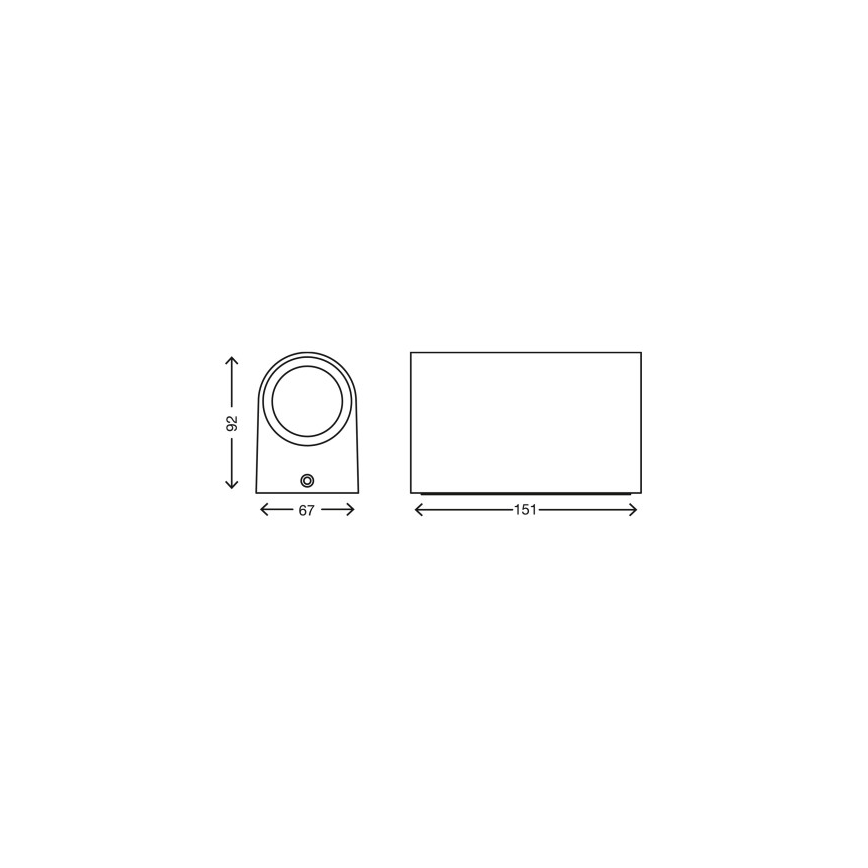 Telefunken 308006TF - LED Екстериорен аплик 2xGU10/5W/230V IP44