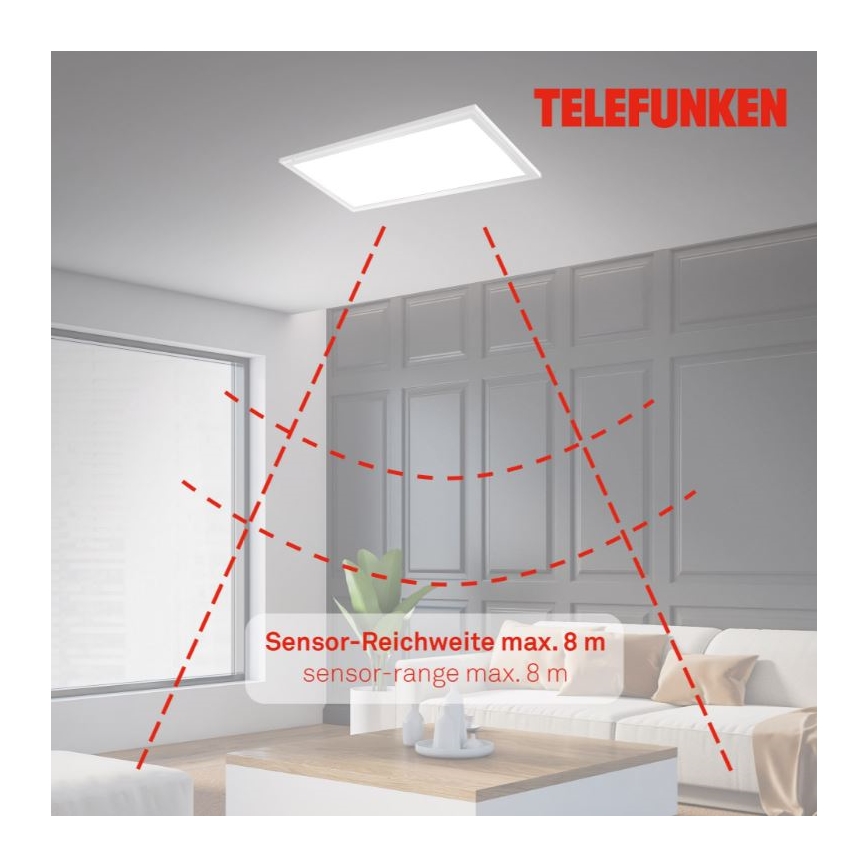 Telefunken 308706TF - LED Плафон със сензор LED/36W/230V