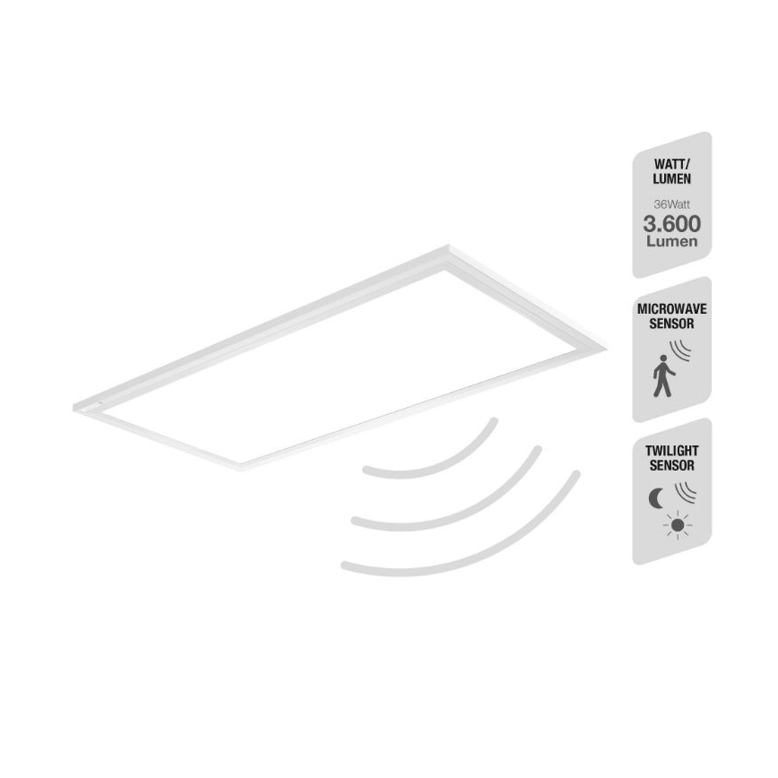 Telefunken 308706TF - LED Плафон със сензор LED/36W/230V