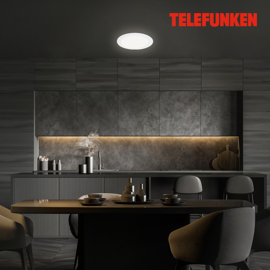 Telefunken 309406TF - LED RGBW димируемо вградено осветително тяло FRAME LED/12W/230V 2700-6500K Wi-Fi Tuya бяло