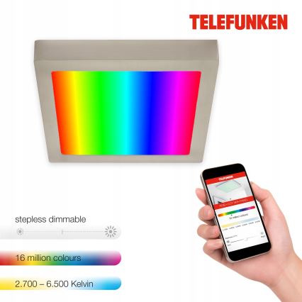 Telefunken 309602TF - LED RGBW Димируем плафон LED/18W/230V 2700-6500K Wi-Fi Tuya