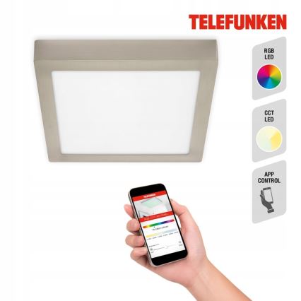 Telefunken 309602TF - LED RGBW Димируем плафон LED/18W/230V 2700-6500K Wi-Fi Tuya