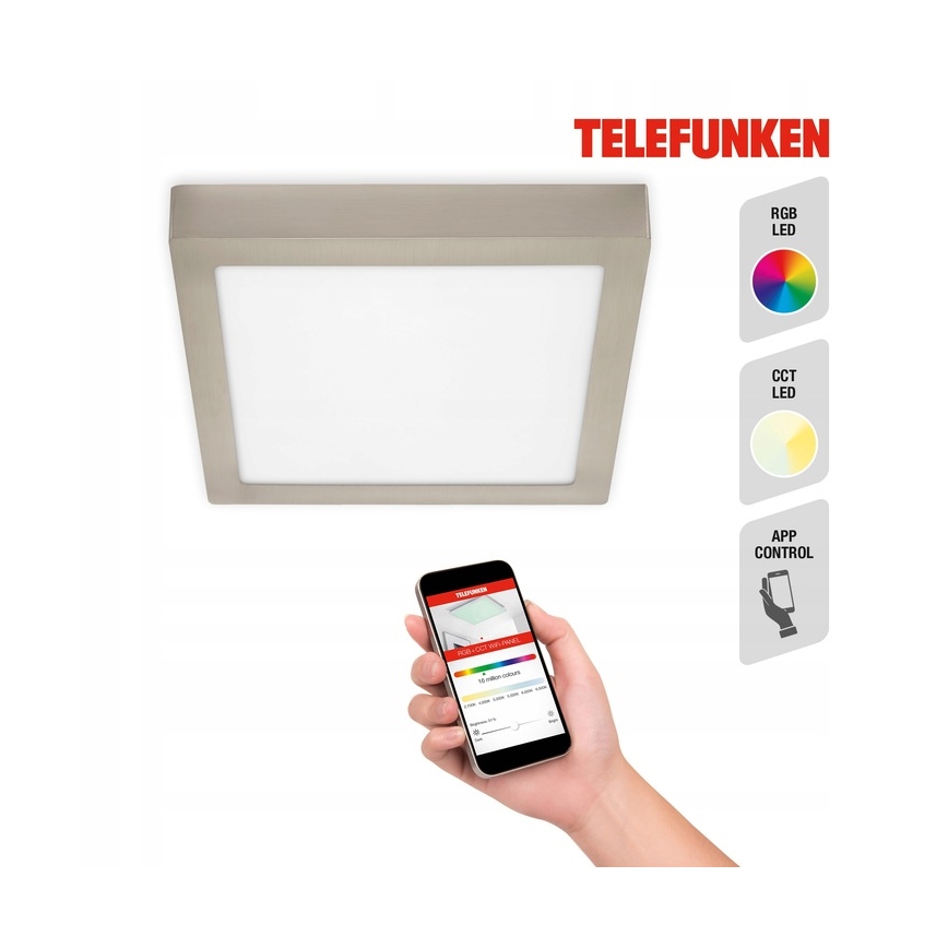 Telefunken 309602TF - LED RGBW Димируем плафон LED/18W/230V 2700-6500K Wi-Fi Tuya
