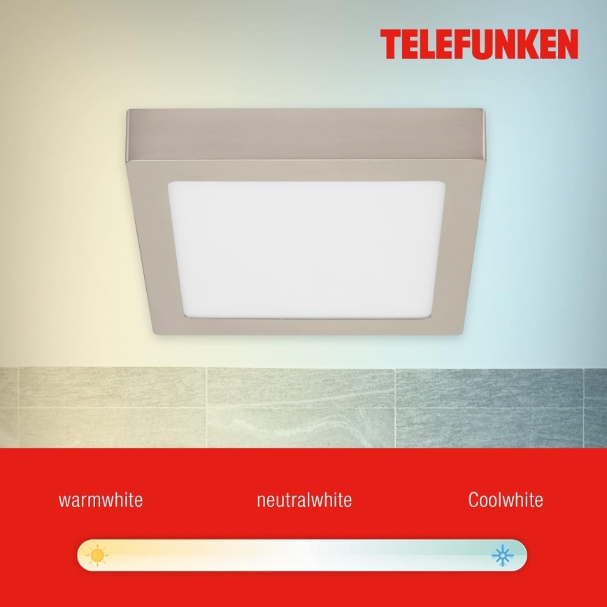Telefunken 309602TF - LED RGBW Димируем плафон LED/18W/230V 2700-6500K Wi-Fi Tuya