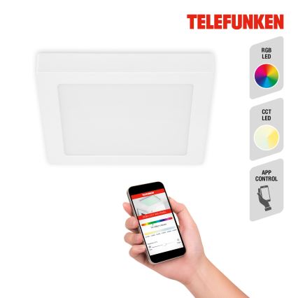 Telefunken 309606TF - LED RGBW Димируем плафон LED/18W/230V 2700-6500K Wi-Fi Tuya