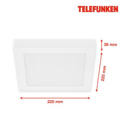 Telefunken 309606TF - LED RGBW Димируем плафон LED/18W/230V 2700-6500K Wi-Fi Tuya