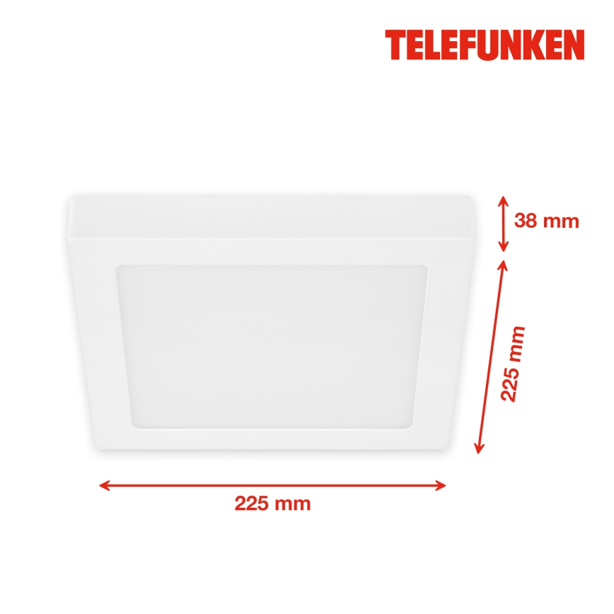 Telefunken 309606TF - LED RGBW Димируем плафон LED/18W/230V 2700-6500K Wi-Fi Tuya