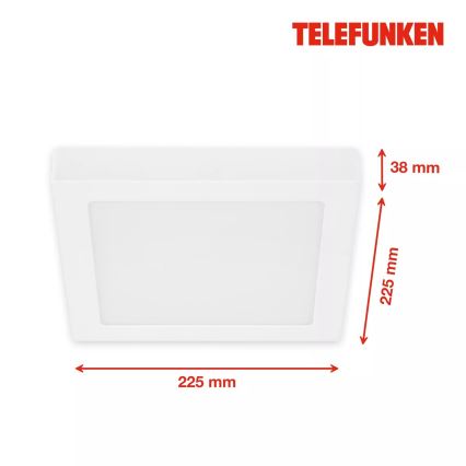 Telefunken 309706TF - LED RGB Димируем плафон LED/23W/230V 2700-6500K Wi-Fi Tuya бял