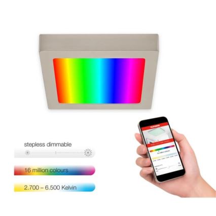 Telefunken 311002TF - LED RGBW Димируем плафон LED/12W/230V 2700-6500K Wi-Fi Tuya