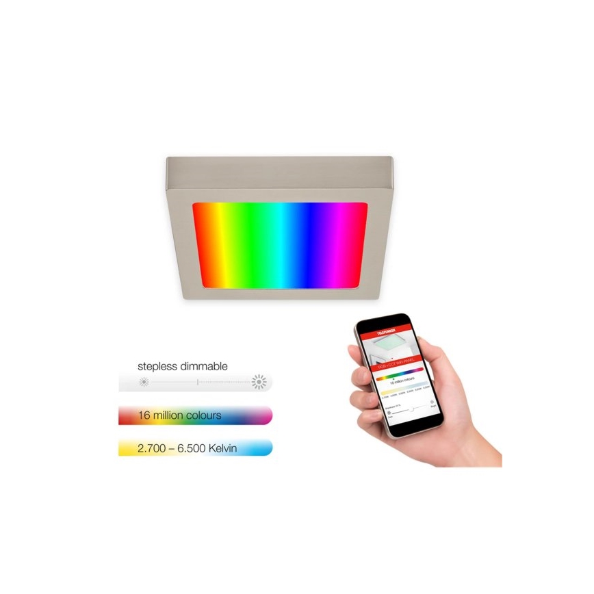 Telefunken 311002TF - LED RGBW Димируем плафон LED/12W/230V 2700-6500K Wi-Fi Tuya