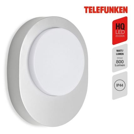 Telefunken 312004TF - LED Екстериорен аплик LED/8W/230V IP44 сребрист