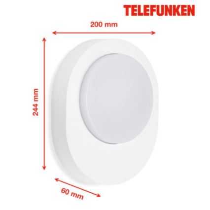 Telefunken 312006TF - LED Екстериорен аплик LED/8W/230V IP44 бял