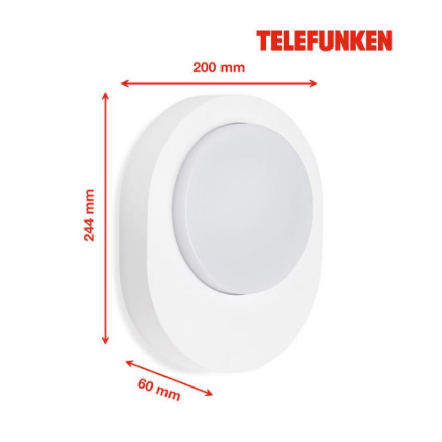 Telefunken 312006TF - LED Екстериорен аплик LED/8W/230V IP44 бял