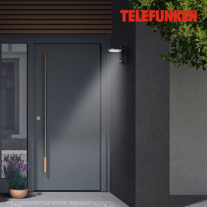 Telefunken 312505TF-LED Екстериорен аплик със сензор LED/10W/230V IP44 черен