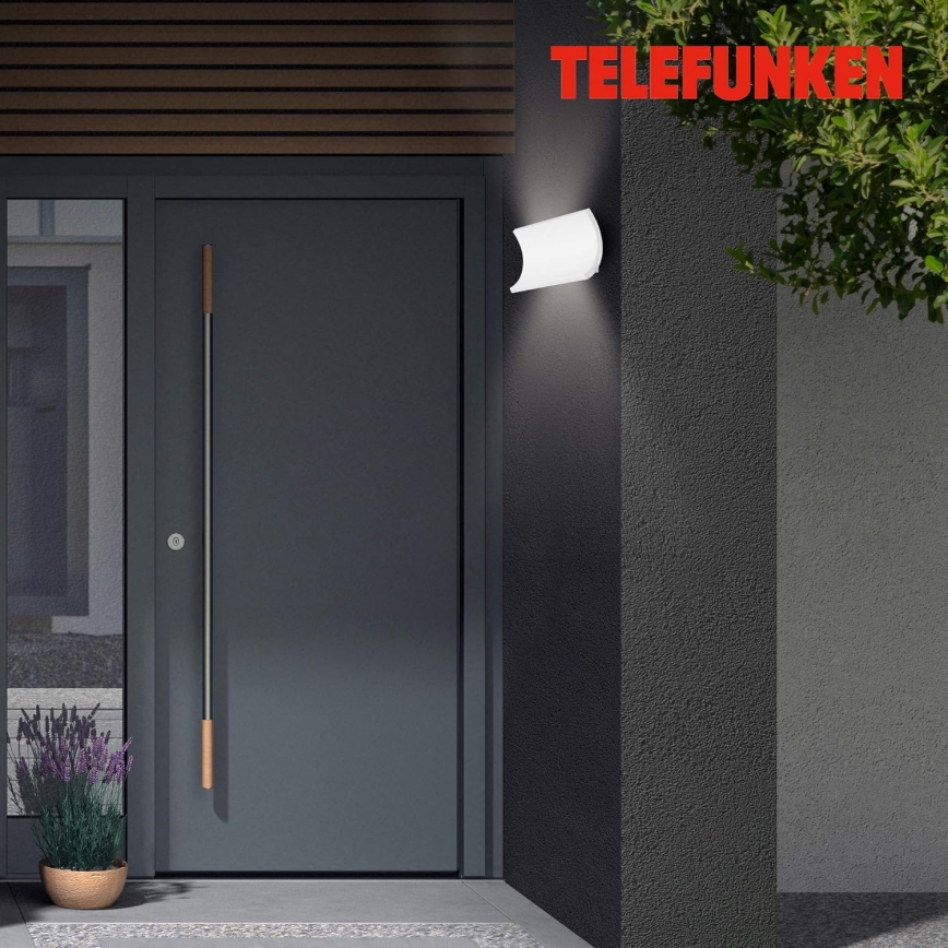 Telefunken 312806TF - LED Екстериорен аплик 2xLED/6W/230V IP44 бял