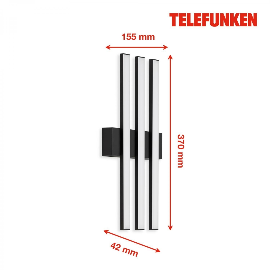 Telefunken 313105TF - LED Екстериорен аплик 3xLED/4W/230V IP44