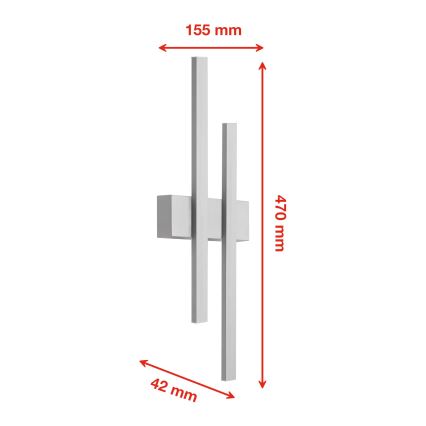 Telefunken 313204TF - LED Екстериорен аплик 2xLED/8W/230V IP44