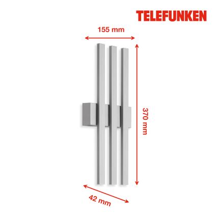 Telefunken 313304TF - LED Екстериорен аплик 3xLED/4W/230V IP44