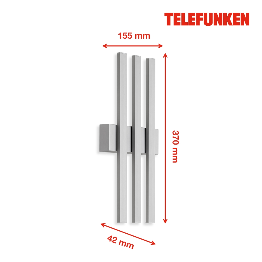 Telefunken 313304TF - LED Екстериорен аплик 3xLED/4W/230V IP44