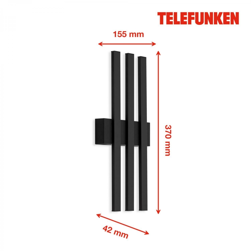 Telefunken 313305TF - LED Екстериорен аплик 3xLED/4W/230V IP44