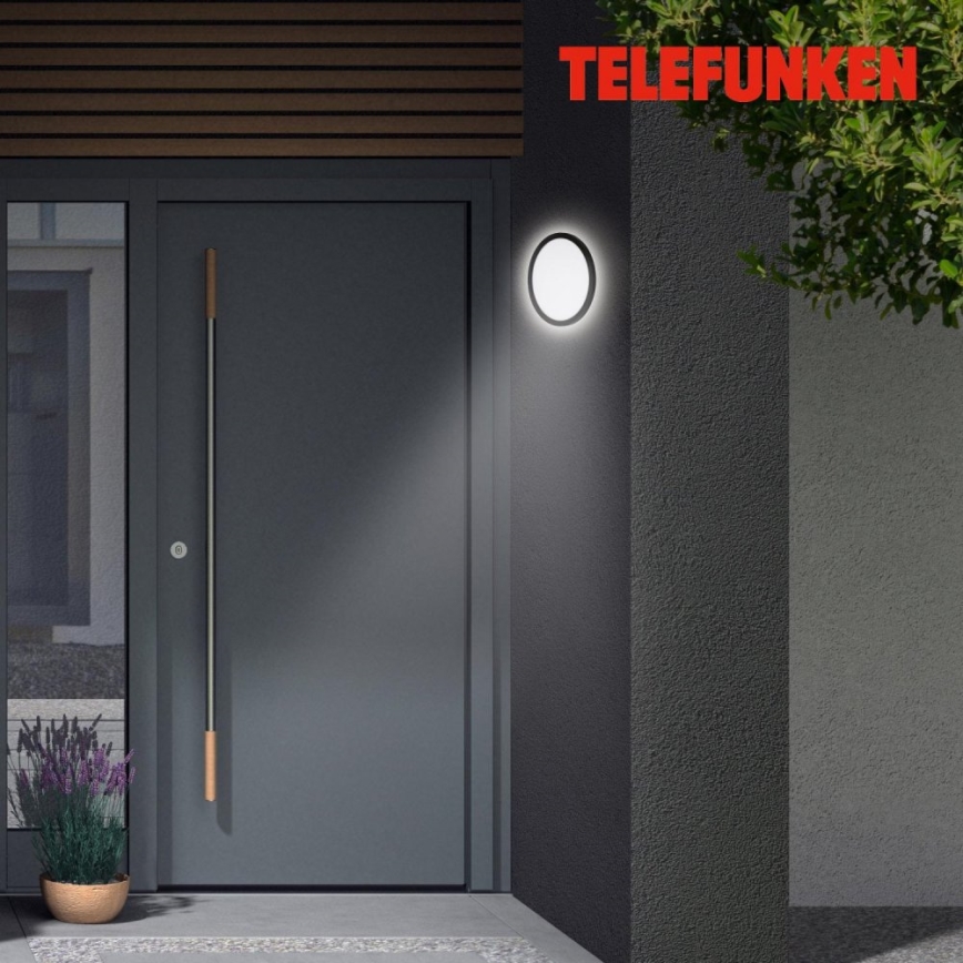 Telefunken 313405TF - Външно стенно осветително тяло LED/15W/230V IP44 черно